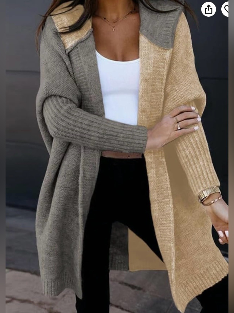 Astylish Women 2026 Hooded Knit Cardigan Sweaters Fall Clothes Size Large